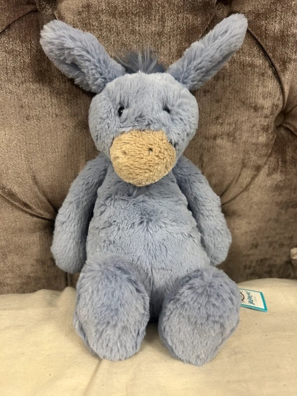 Jellycat Medium Bashful Donkey Blue- NWT Retired- SHIPS SAME DAY!
